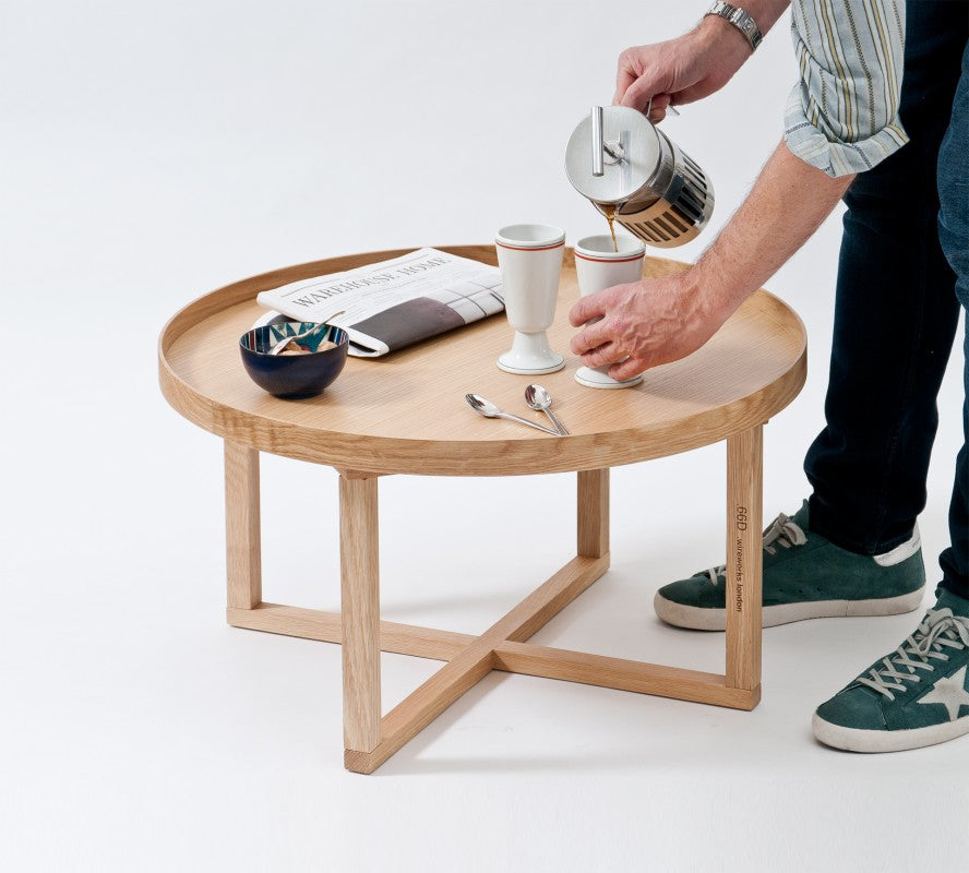 LOW OAK COFFEE TABLE | WIREWORKS