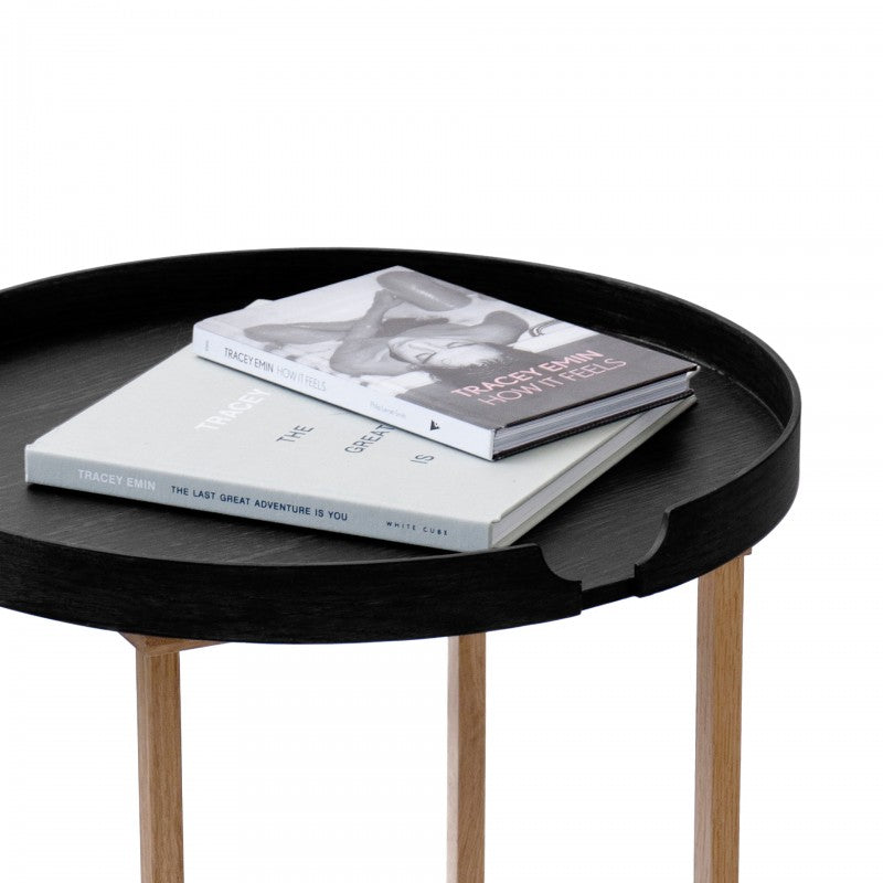 OAK ROUND SIDE TABLE | WIREWORKS