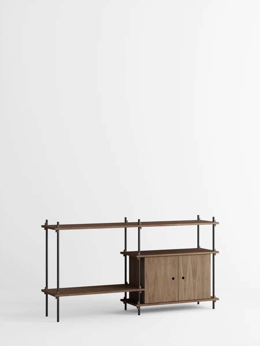 Shelving System S.85.2.C 85cm H x 2 Bays x cabinet