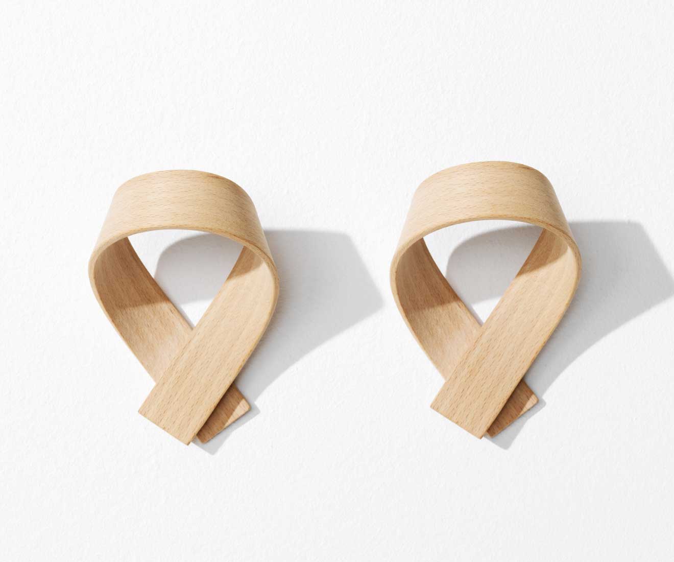 RIBBON COAT HOOK x2