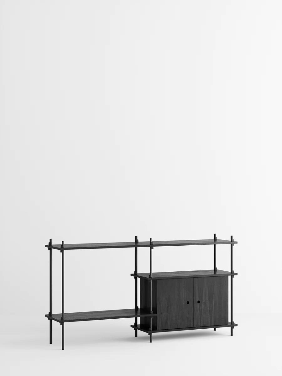 Shelving System S.85.2.C 85cm H x 2 Bays x cabinet