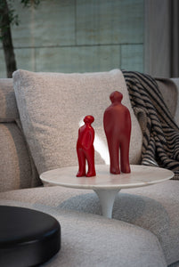 The Visitor mini ceramic sculpture in Red Rubia