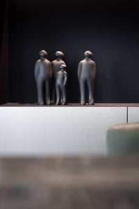 The Visitor small ceramic sculptures in Graphite