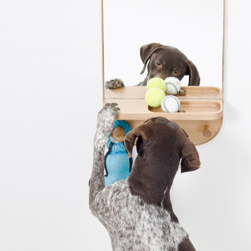 'SILENT BUTLER' STORAGE MIRROR | NATURAL OAK